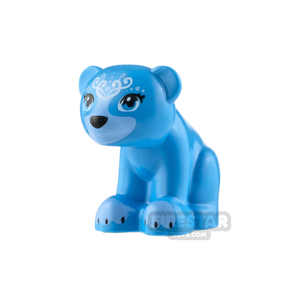 Lego Dark Bluish Gray Cub Bear Brave Standing Animal Minifigure Lot Of 5